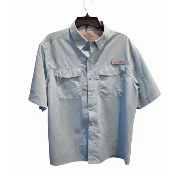 Realtree Other - Realtree Fishing Shirt Mens XL Light Blue Short Sleeve Vented...